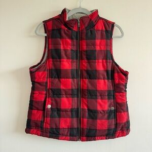 Natural Reflections Red and Black Checkered Vest